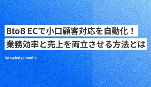 BtoB ECで小口顧客対応を自動化！業務効率と売上を両立させる方法とは