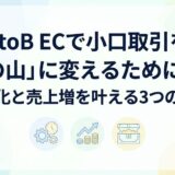 BtoB ECで小口取引を「宝の山」に変えるためには？効率化と売上増を叶える3つの方法