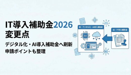 IT導入補助金2026の変更点を解説｜デジタル化・AI導入補助金へ刷新された背景と申請のポイント