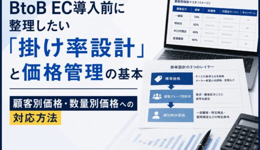 BtoB EC導入前に整理したい「掛け率設計」と価格管理の基本｜顧客別価格・数量別価格への対応方法