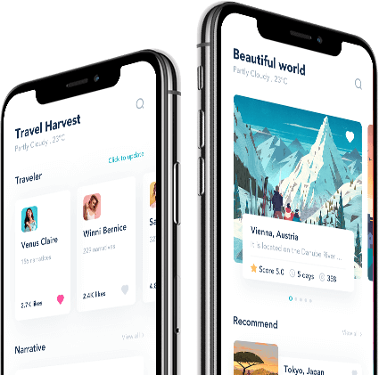 Mobile app mockup