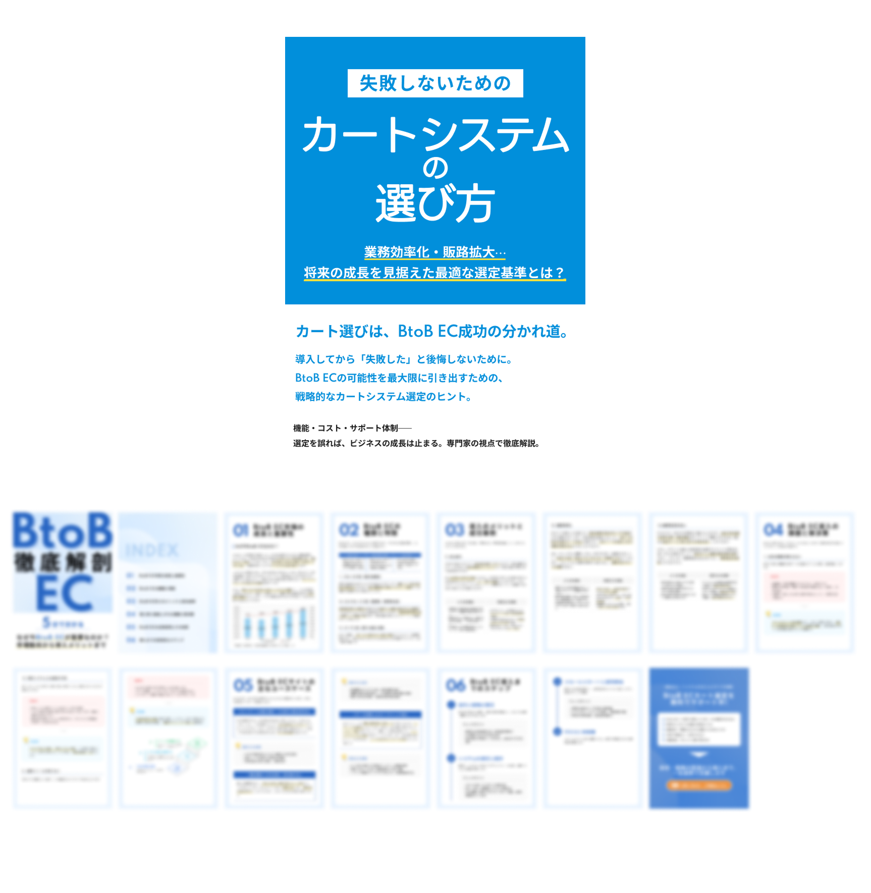 BtoB ECご提案資料の表紙